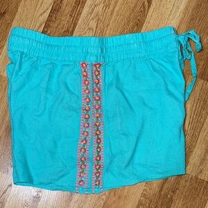 Vineyard Vines Turquoise Shorts with Pink Accents Sz S